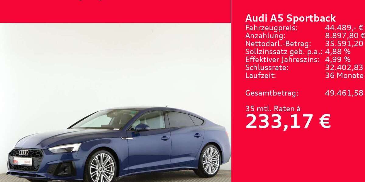 Audi A5 7.454 km 44.489 € Seevetal – Fleestedt 21217