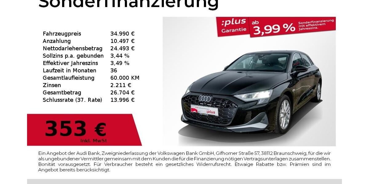 Audi A3 22.765 km 33.990 &euro; Bernburg 06406