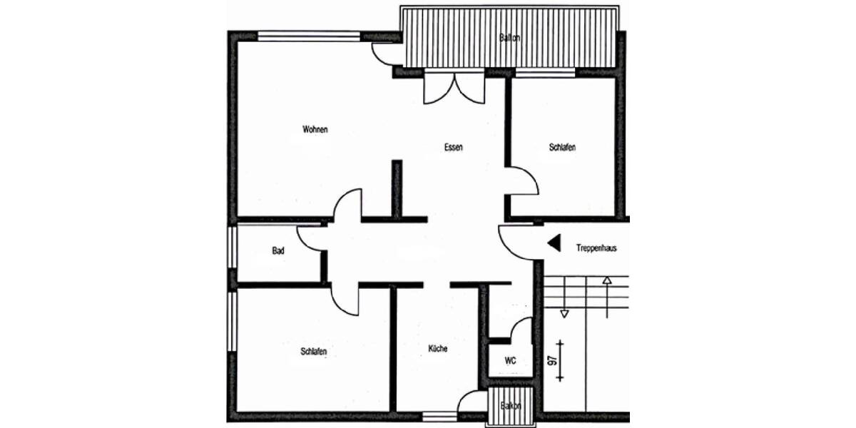 Etagenwohnung Hemsbach - 3 Zimmer, 95 m&sup2;, 1.124&euro; | Angebot:26685853