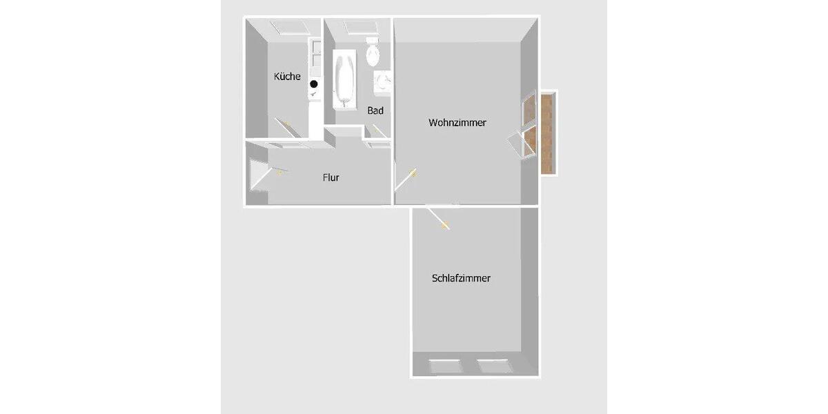 Etagenwohnung Wernigerode - 2 Zimmer, 48 m&sup2;, 74.000&euro; | Angebot:26426904