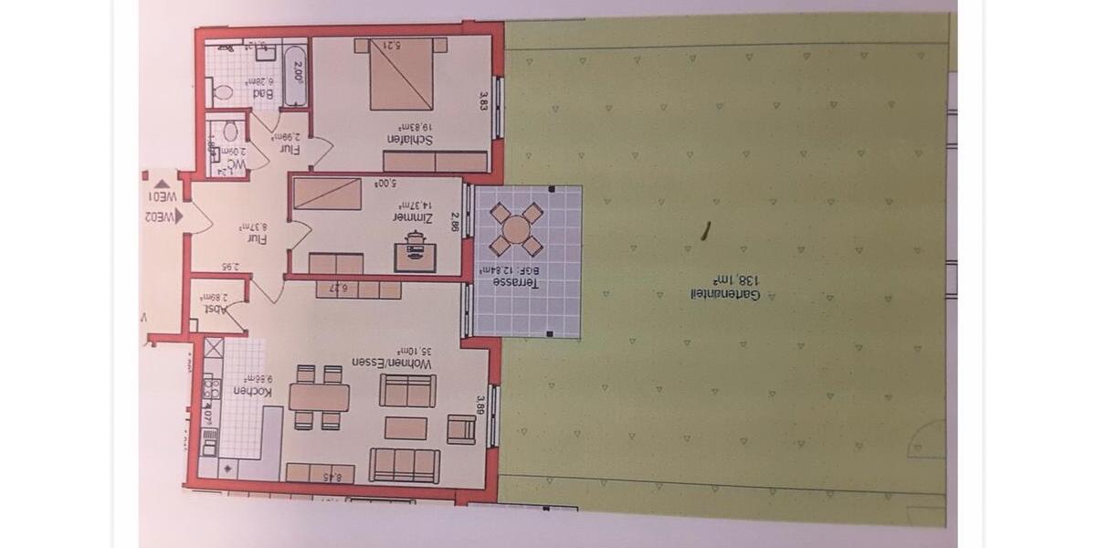 Terrassenwohnung Kaarst - 3 Zimmer, 106 m&sup2;, 439.000&euro; | Angebot:24877511