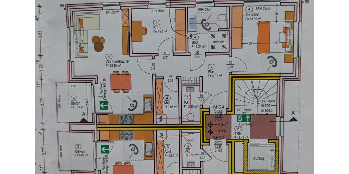 Etagenwohnung Vreden - 3 Zimmer, 69 m&sup2;, 850&euro; | Angebot:26020328