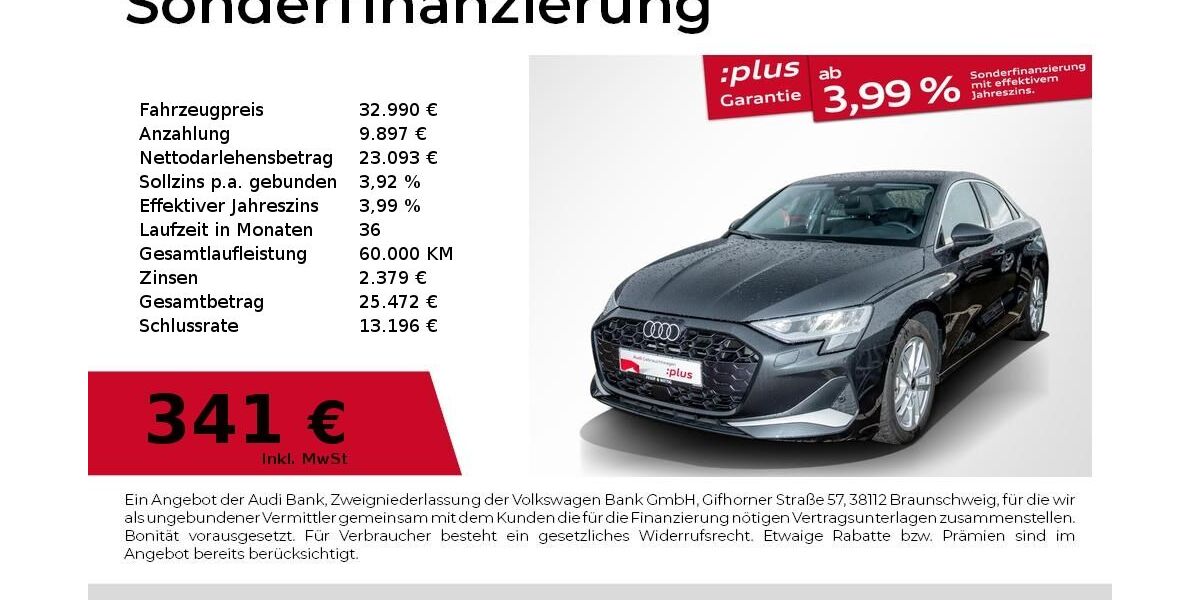 Audi A3 27.657 km 32.990 &euro; Bernburg 06406