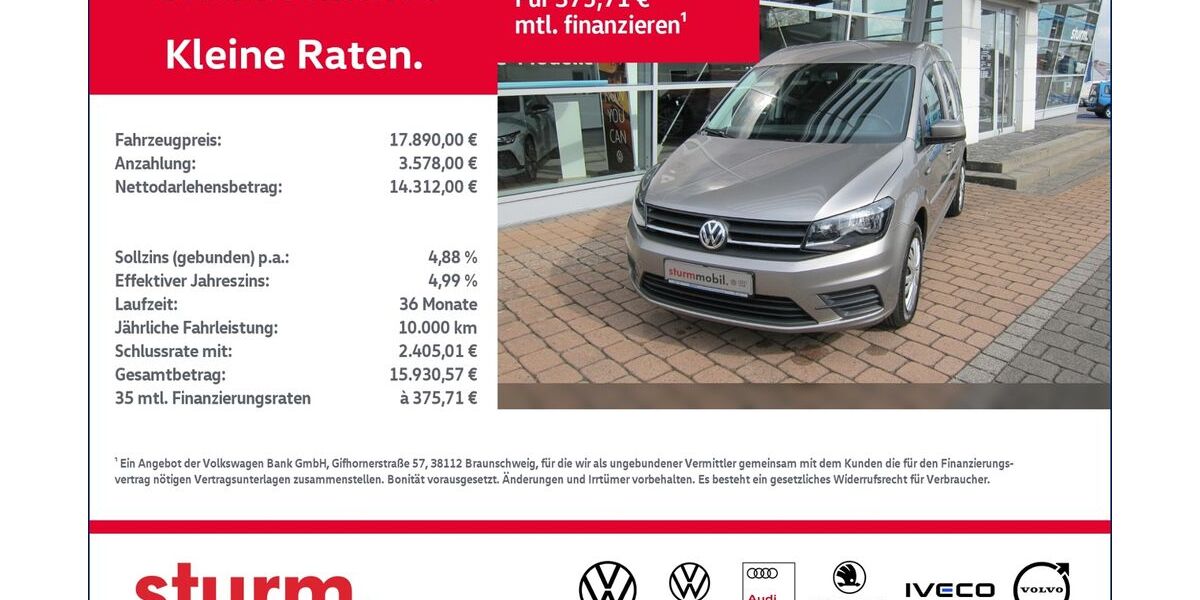 VW Caddy 103.510 km 17.890 &euro; Altenkirchen 57610