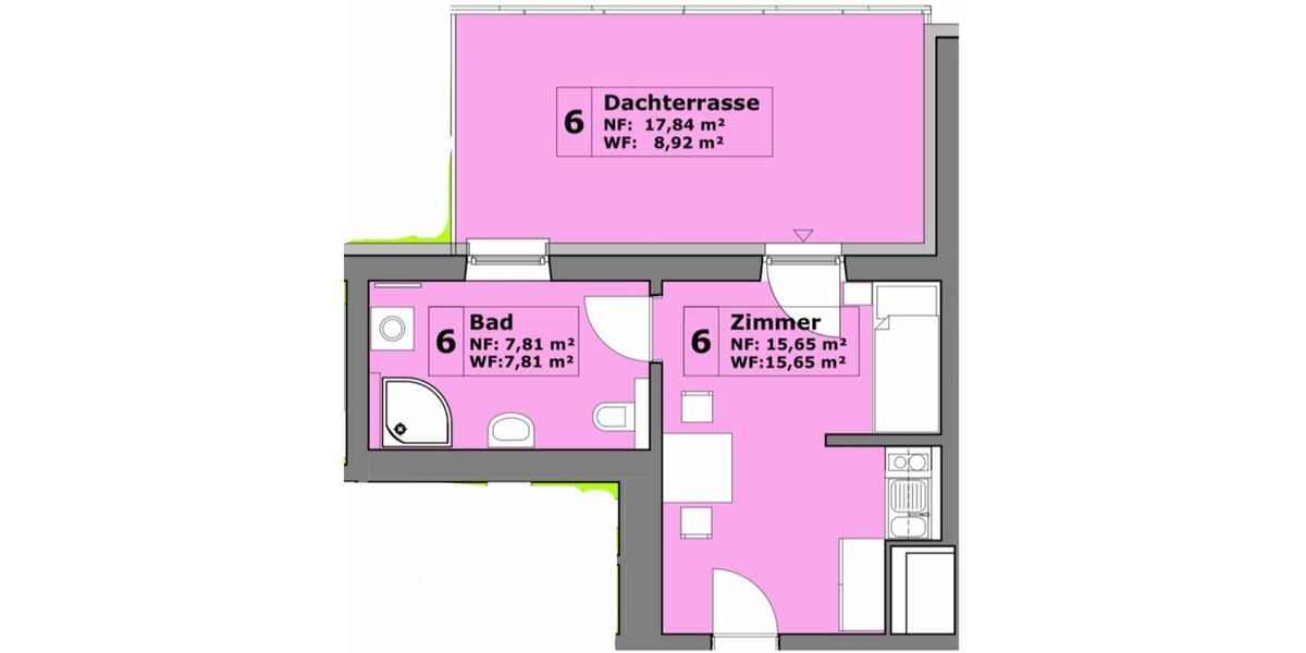 Etagenwohnung Bad Neustadt an der Saale - 1 Zimmer, 32 m&sup2;, 109.000&euro; | Angebot:24979060