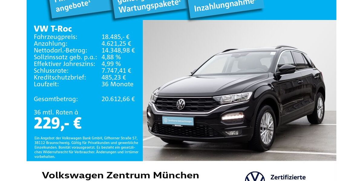 VW T-Roc 22.354 km 18.485 &euro; München 80687