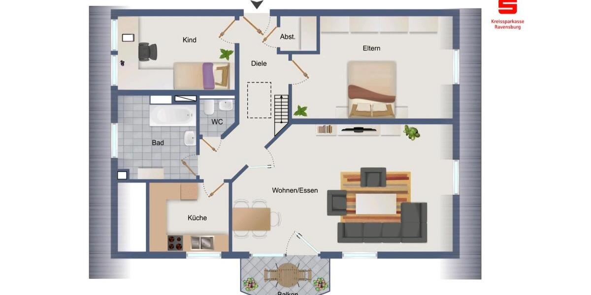 Maisonettenwohnung Isny im Allgäu - 4 Zimmer, 103 m&sup2;, 329.000&euro; | Angebot:26679863