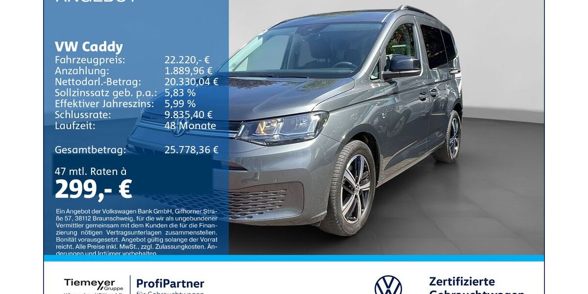 VW Caddy 58.027 km 22.220 &euro; Recklinghausen 45663