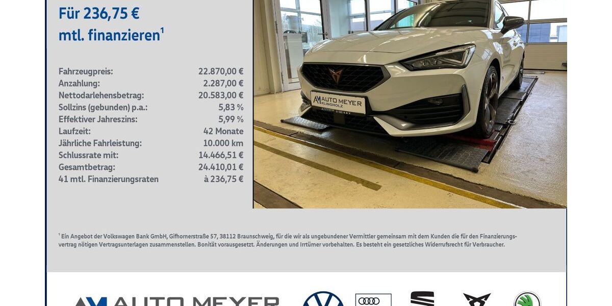 Cupra Leon 61.499 km 22.870 &euro; Ochsenfurt 97199