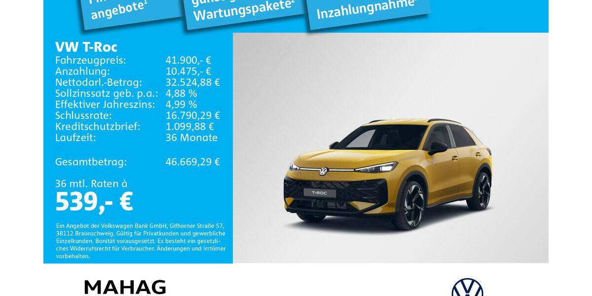 VW T-Roc 3.000 km 41.900 € München 81825