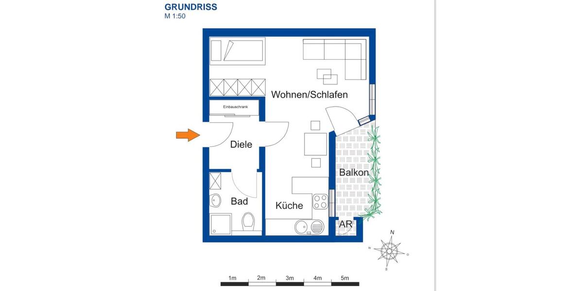 Etagenwohnung Holzgerlingen - 1 Zimmer, 36 m&sup2;, 550&euro; | Angebot:26660137
