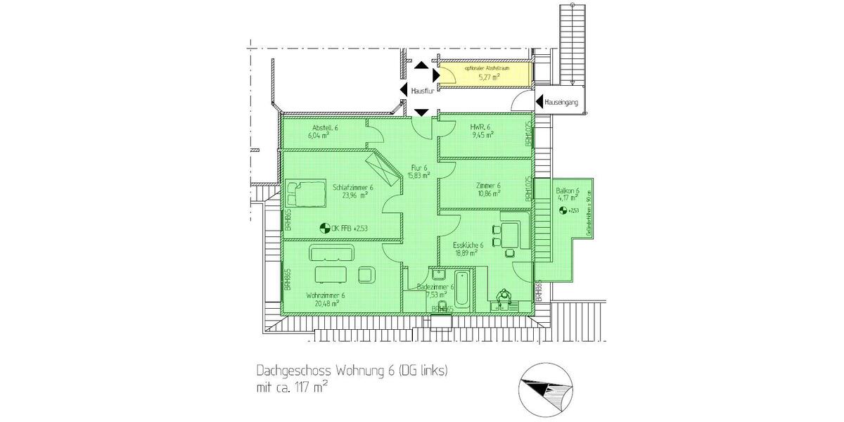 Etagenwohnung Owschlag - 3 Zimmer, 117 m&sup2;, 950&euro; | Angebot:26278750