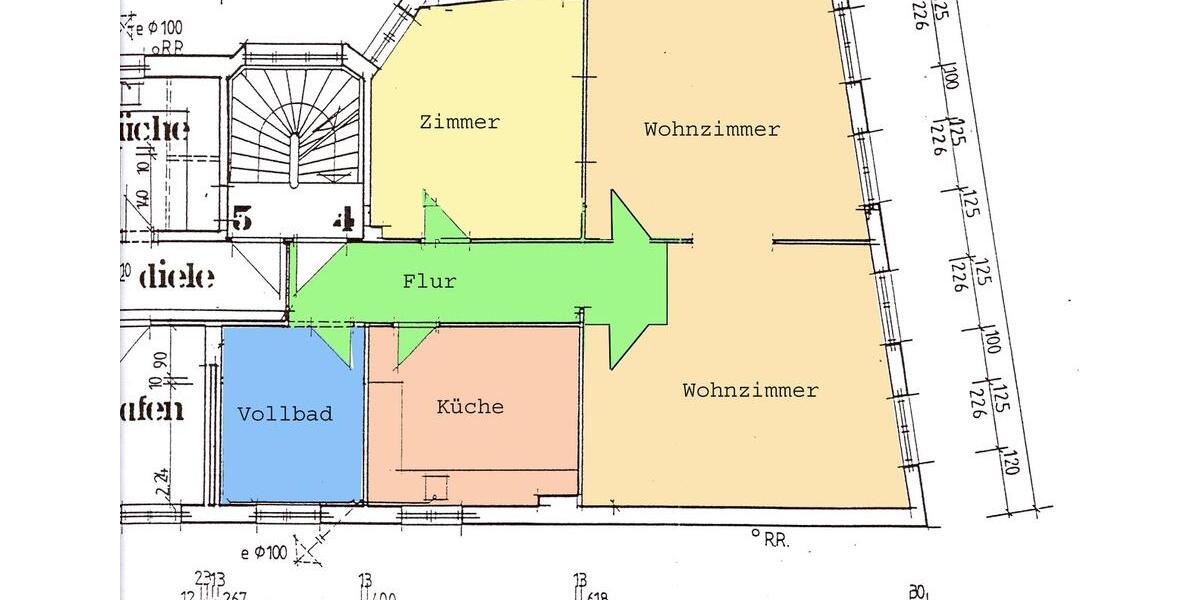 Etagenwohnung Flensburg - 3 Zimmer, 96 m&sup2;, 960&euro; | Angebot:26505731