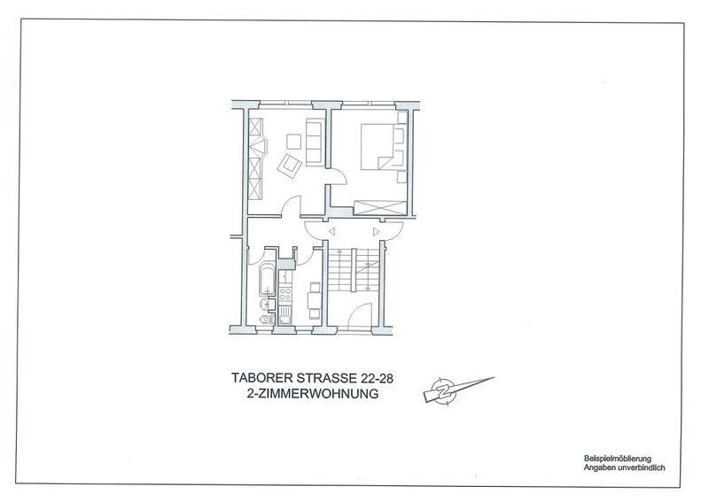 Etagenwohnung Naumburg (Saale) - 2 Zimmer, 46 m&sup2;, 373&euro; | Angebot:25550994
