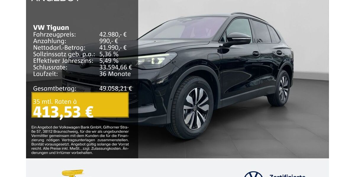 VW Tiguan 4.900 km 42.980 &euro; Dorsten 46282