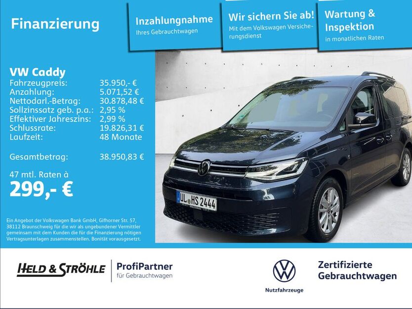 VW Caddy 9.998 km 34.450 € Ulm 89079