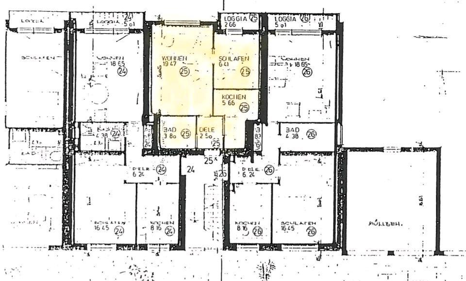 Hochparterre Köln Nippes - 2 Zimmer, 38 m&sup2;, 140.000&euro; | Angebot:26825634