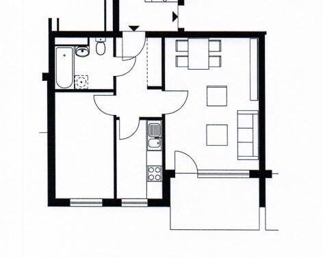 Etagenwohnung Baunatal Altenbauna - 1 Zimmer, 44 m&sup2;, 411&euro; | Angebot:26768214