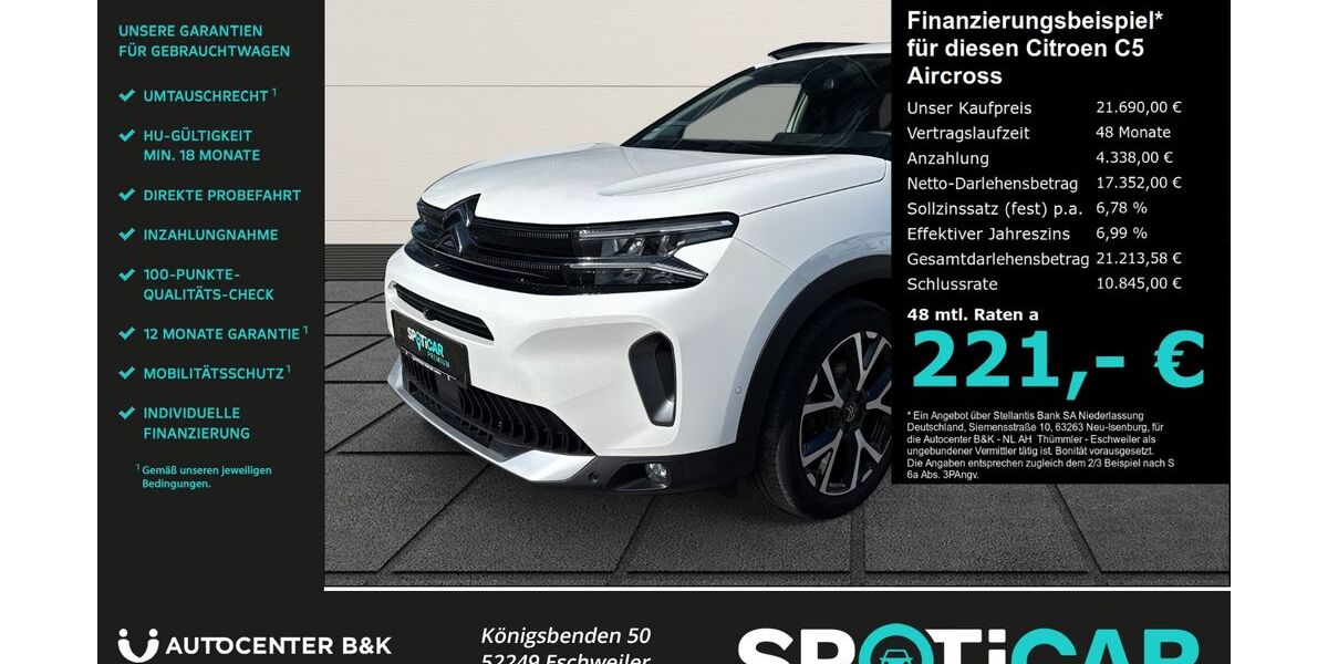 Citroen C5 Aircross 65.200 km 21.690 &euro; Eschweiler 52249