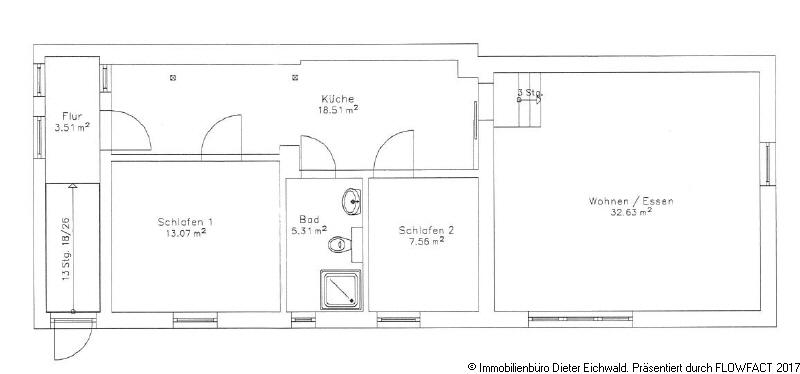 Etagenwohnung Sassnitz - 3 Zimmer, 81 m&sup2;, 650&euro; | Angebot:22648467