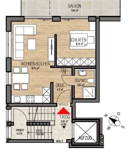 Etagenwohnung Garmisch-Partenkirchen Garmisch - 2 Zimmer, 44 m&sup2;, 517.900&euro; | Angebot:26449948