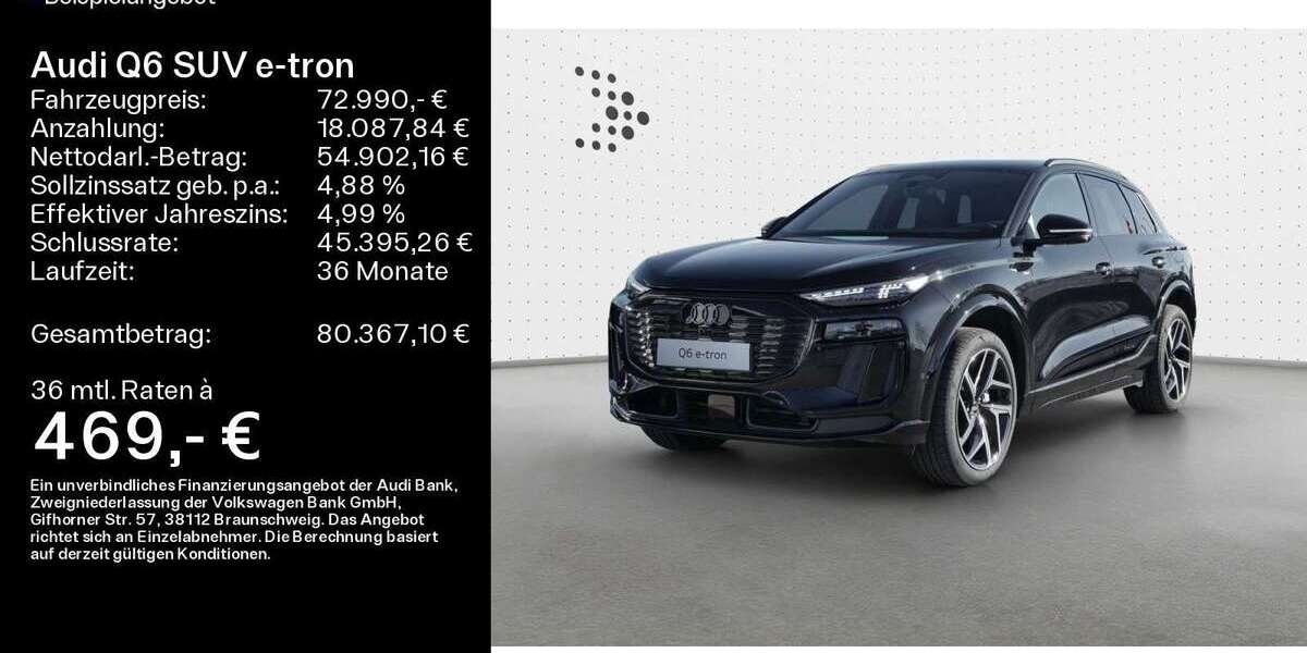 Audi Q6 e-tron 4.900 km 72.990 &euro; Haßfurt 97437