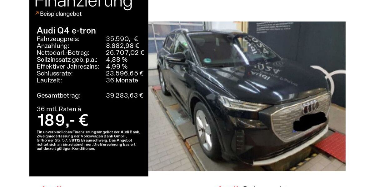 Audi Q4 e-tron 34.985 km 35.590 &euro; Hofheim 65719