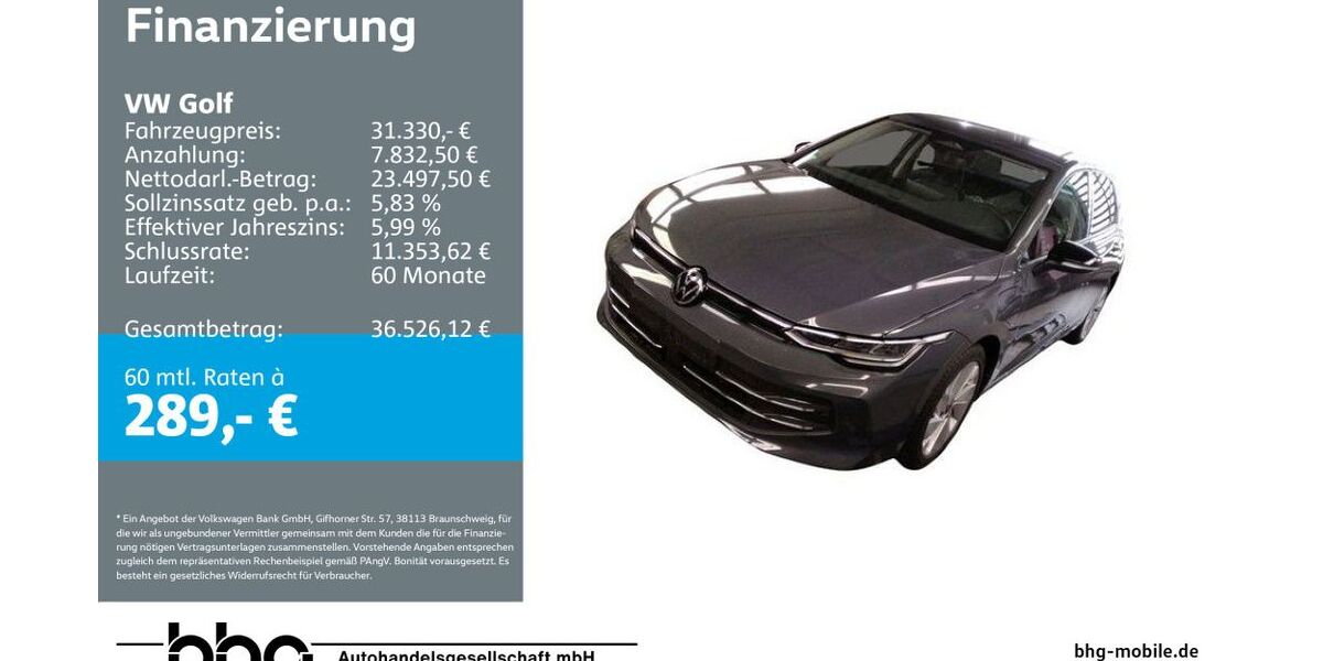 VW Golf 7.714 km 31.330 &euro; Balingen 72336