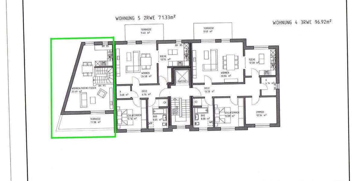 Moderne und helle 3-Raum Maisonette Wohnung mit Balkon 3 zimmer