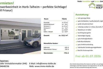 Gewerbeobjekt Horb am Neckar - 770&euro; | Angebot:26392748