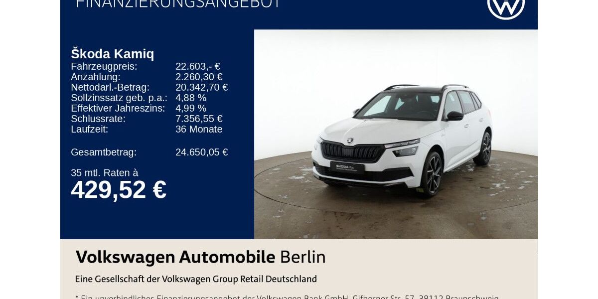 Skoda Kamiq 89.615 km 22.603 &euro; Berlin 12681