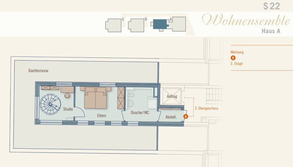Dachgeschoßwohnung Augsburg Lechhausen - 3.5 Zimmer, 126 m&sup2;, 639.000&euro; | Angebot:25420846