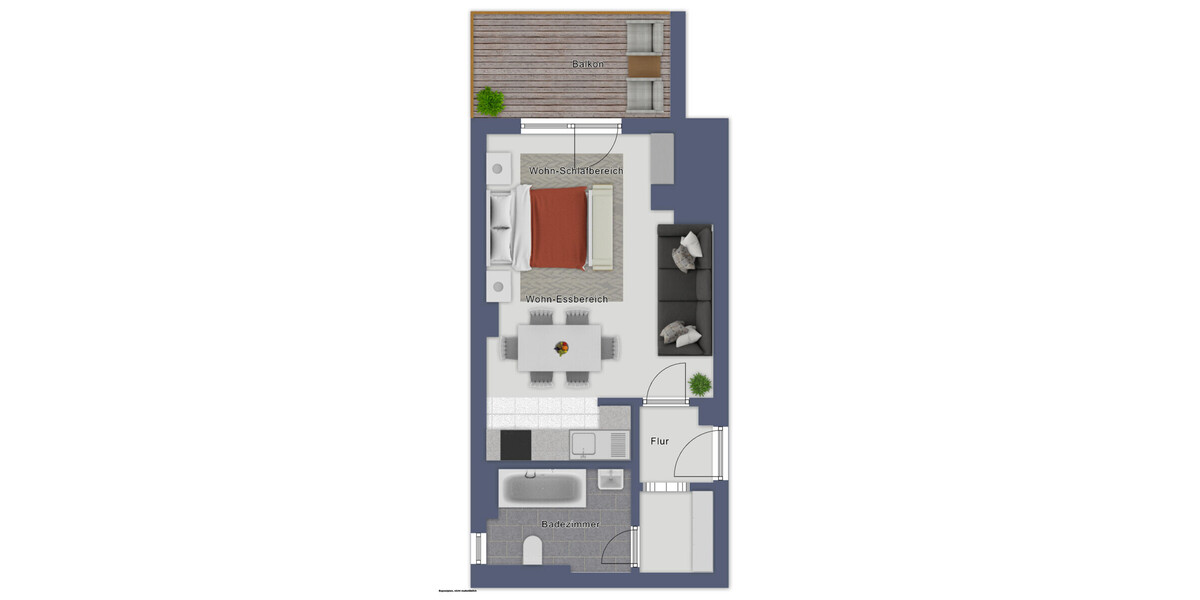 Gepflegte 1-Zi-Wohnung im Zentrum von Freilassing - Ideal für Singles, Pendler oder Kapitalanleger - Etagenwohnung Freilassing Freilassing | Angebot:27295030