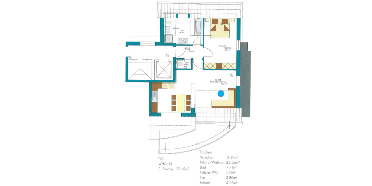 Etagenwohnung Köln Ehrenfeld - 2 Zimmer, 68 m&sup2;, 580&euro; | Angebot:26702829