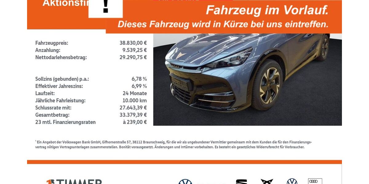 Cupra Tavascan 12.623 km 38.830 &euro; Rheine 48432