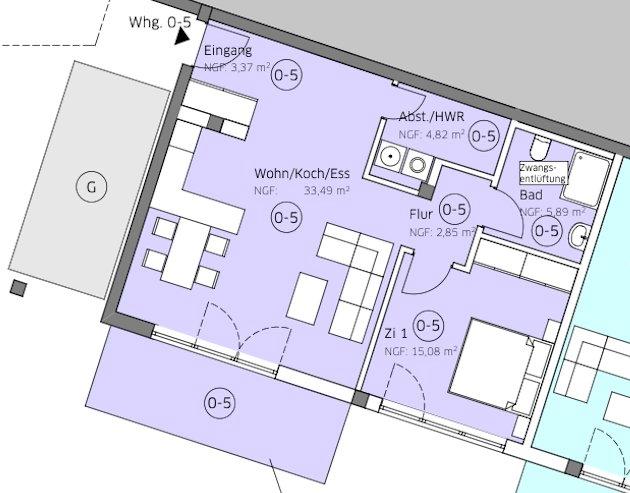 Erdgeschoßwohnung Saarlouis - 2 Zimmer, 71 m&sup2;, 195.000&euro; | Angebot:26186500