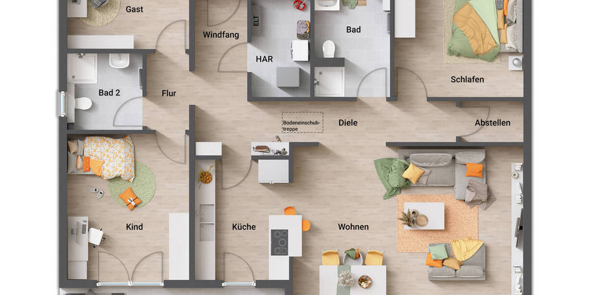 Bungalow Kastel-Staadt Staadt - 4 Zimmer, 129 m&sup2;, 396.775&euro; | Angebot:26188551