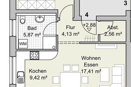 Wohnung Meitingen - 2 Zimmer, 55 m&sup2;, 850&euro; | Angebot:24978586