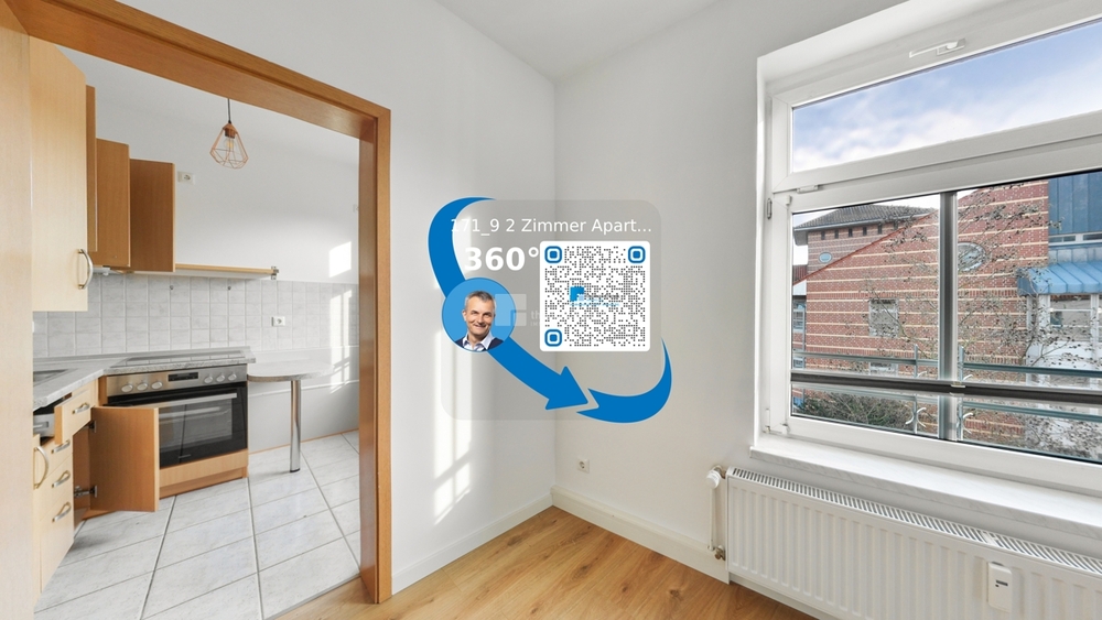 Innenstadtlage für Praktiker: helle 2-Zimmer-Dachgeschosswohnung mit Einbauküche, Duschbad, Keller - Dachgeschoßwohnung Schwerin Feldstadt | Angebot:26866548