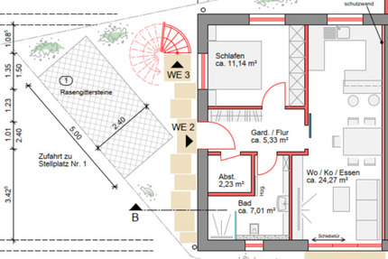 2 Zi.Wohnung Neubau Erstbezug- KFW 55 Fußbodenheizung Terrasse 2 zimmer