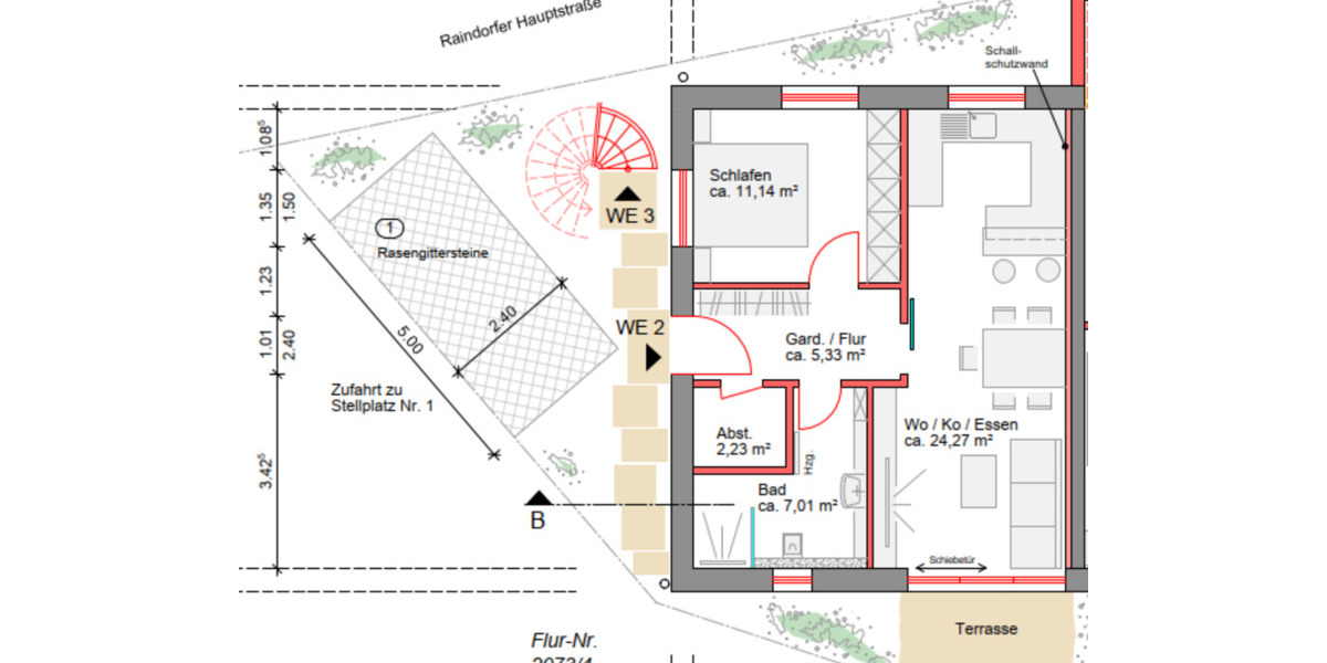 2 Zi.Wohnung Neubau Erstbezug- KFW 55 Fußbodenheizung Terrasse 2 zimmer