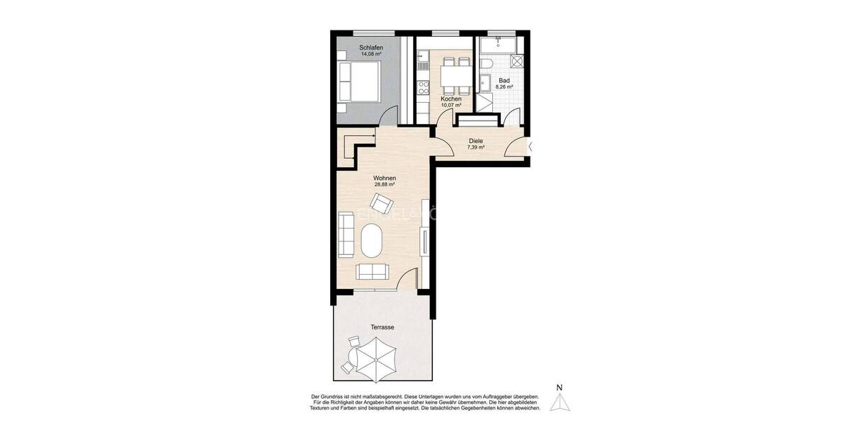 Etagenwohnung Norderstedt Garstedt - 4 Zimmer, 68 m&sup2;, 387.000&euro; | Angebot:26454764