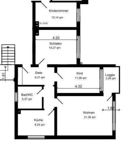 Etagenwohnung Kamen Kamen-Mitte - 3 Zimmer, 73 m&sup2;, 730&euro; | Angebot:25459779