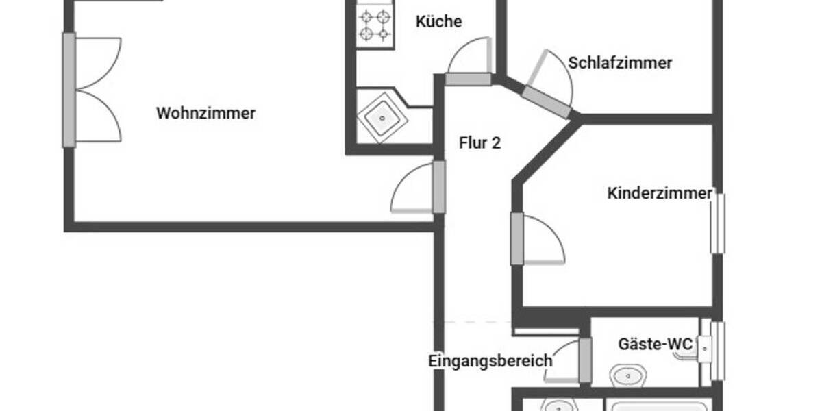 Etagenwohnung Hamburg Eißendorf - 2 Zimmer, 68 m&sup2;, 289.000&euro; | Angebot:26879788
