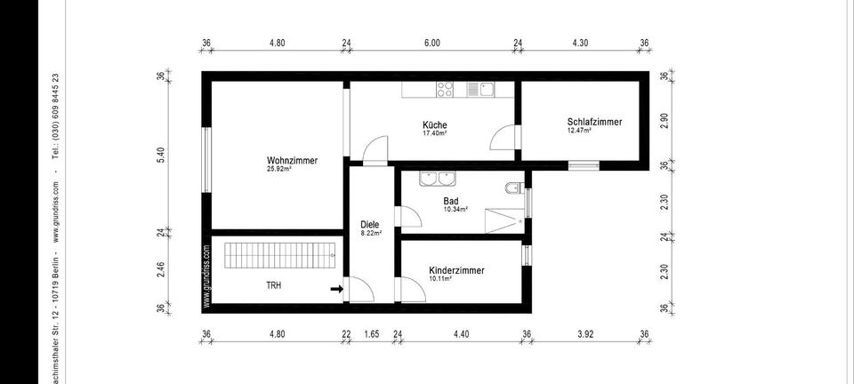 Hochparterre Oranienburg - 3 Zimmer, 83 m&sup2;, 850&euro; | Angebot:26670043