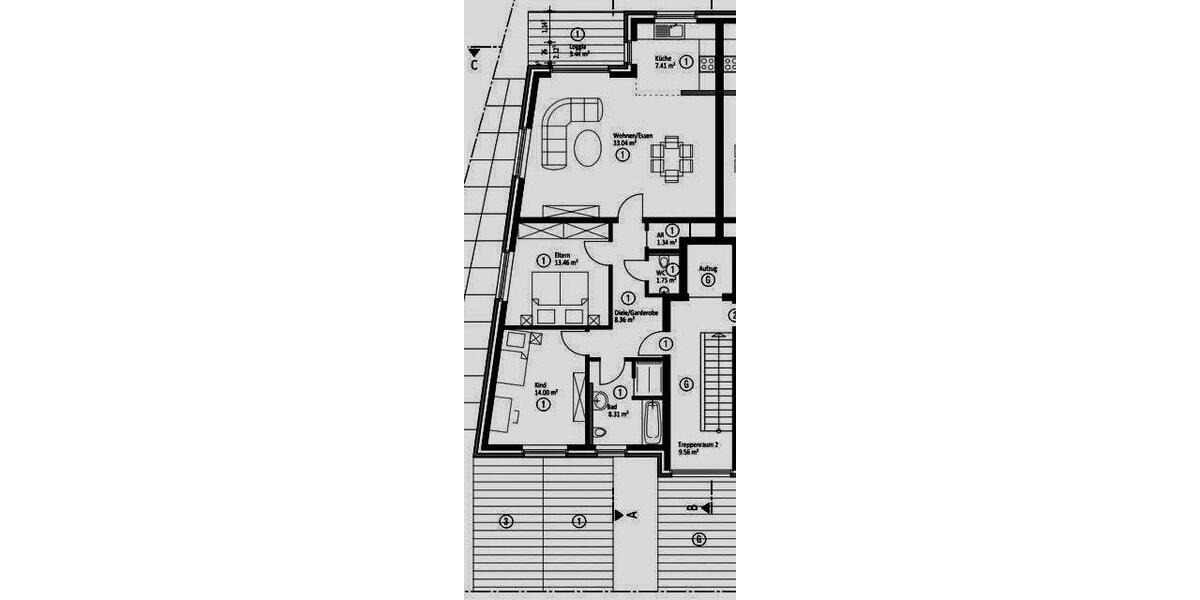Erdgeschoßwohnung Jüchen - 3 Zimmer, 90 m&sup2;, 1.290&euro; | Angebot:26330107