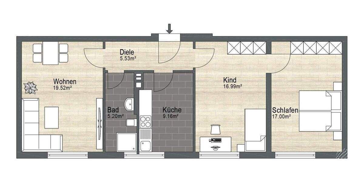 Etagenwohnung Garching bei München Garching - 3 Zimmer, 75 m&sup2;, 565.000&euro; | Angebot:25436867
