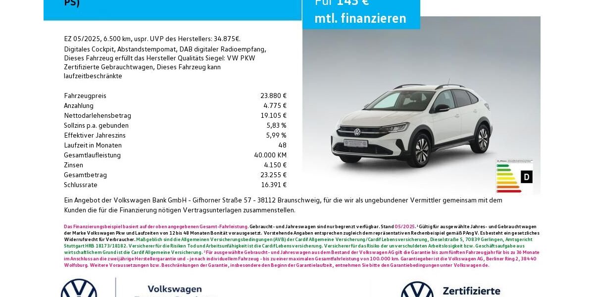 VW Taigo 6.500 km 23.880 &euro; Bamberg 96052