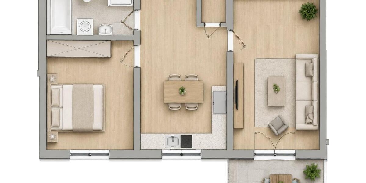Etagenwohnung Monheim - 2 Zimmer, 65 m&sup2;, 219.000&euro; | Angebot:27016223