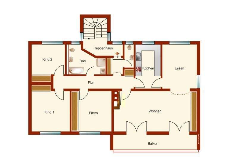 Schöne zentrale 4-Zimmer-Stadtwohnung im 1.OG in Weilheim 4 zimmer